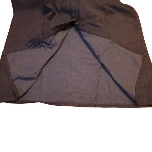 Ann Taylor Denim Maxi Dress Sz 14 Long Sleeve Button Up Belted Chambray India - Picture 6 of 10